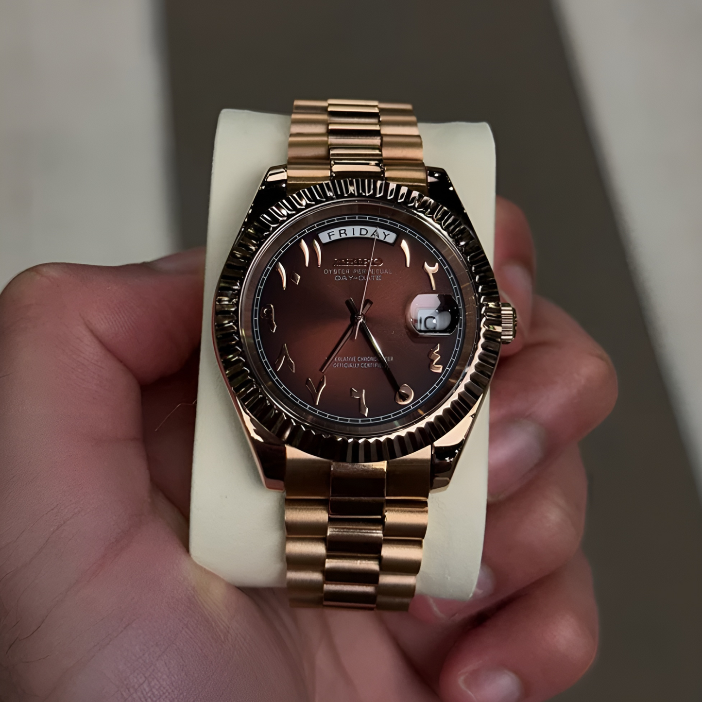 MONTURE® Champagne Rose Arabic Dial