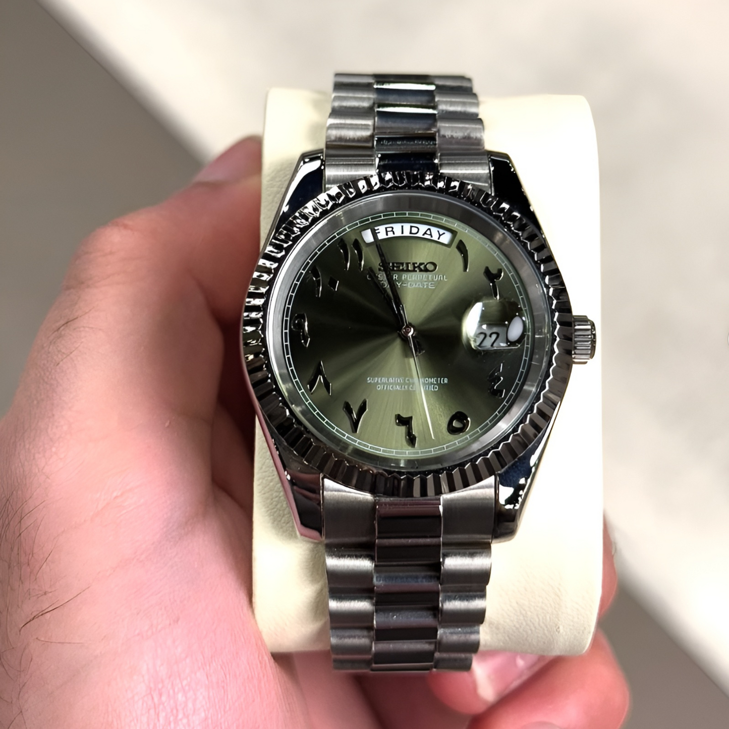 MONTURE® Pearl Olive Arabic Dial